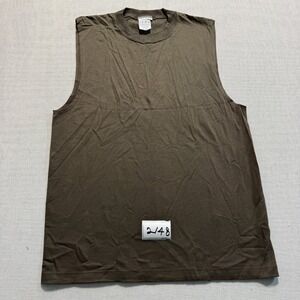 Unbranded Sleeveless Muscle Tee Mens Medium Brown Excellent